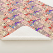 トレンディーによって服を着せられるラマパターン シェルパブランケット (3/4)