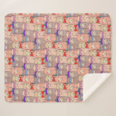 トレンディーによって服を着せられるラマパターン シェルパブランケット (正面(横))