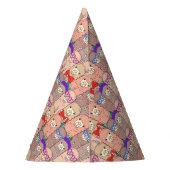 トレンディーによって服を着せられるラマパターン パーティーハット (裏面)