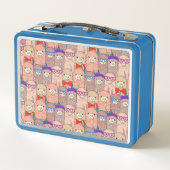 トレンディーによって服を着せられるラマパターン メタルランチボックス (裏面)