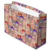 トレンディーによって服を着せられるラマパターン ラージペーパーバッグ (裏面アングル)