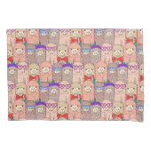 トレンディーによって服を着せられるラマパターン 枕カバー (正面左)