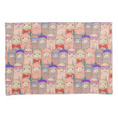 トレンディーによって服を着せられるラマパターン 枕カバー (正面右)