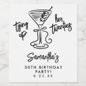 トレンディーに二十代を締めくくる30歳の誕生日 ワインラベル (シングルラベル)