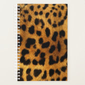 トレンディーのおしゃれな動物の柄茶色いヒョウ柄 プランナー手帳 (正面)
