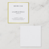 トレンディーのお洒落なデザインの創造的な金ゴールドの平野の贅沢 スクエア名刺 (正面/裏面)