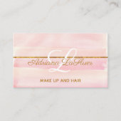 トレンディーのばら色の金ゴールドのメーキャップアーティストのヘアーサロン 名刺 (正面)