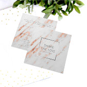 トレンディーのばら色の金ゴールドの銀の大理石の紹介の顧客 スクエア名刺