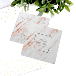 トレンディーのばら色の金ゴールドの銀の大理石の紹介の顧客 スクエア名刺