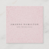 トレンディーのエレガント洗練されたピンクグリッター スクエア名刺 (正面)