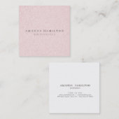 トレンディーのエレガント洗練されたピンクグリッター スクエア名刺 (正面/裏面)