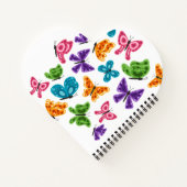 トレンディーのカラフル蝶 ノートブック (裏面)