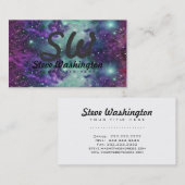 トレンディーのクールなきらめく新しい星雲のデザイン 名刺 (正面/裏面)