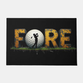 トレンディーのシルエット付きゴルフゴルフデザイン ドアマット