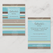 トレンディーのストライプなサロンの名刺 割引カード (正面/裏面)