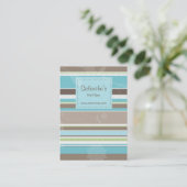 トレンディーのストライプなサロンの名刺 割引カード (スタンド正面)