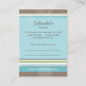 トレンディーのストライプなサロンの名刺 割引カード (裏面)