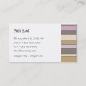 トレンディーのストライプのデザインの名刺 名刺 (裏面)