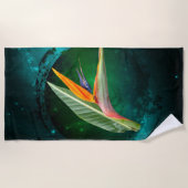 トレンディーのパラダイスフラワーフローラ ビーチタオル (正面)