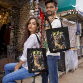 トレンディーのパーソナライズされたBootleg Dog写真90s トートバッグ