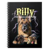トレンディーのパーソナライズされたBootleg Dog写真90s ノートブック (正面)