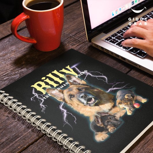 トレンディーのパーソナライズされたBootleg Dog写真90s ノートブック