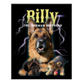 トレンディーのパーソナライズされたBootleg Dog写真90s ポスター (正面)