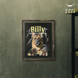 トレンディーのパーソナライズされたBootleg Dog写真90s ポスター