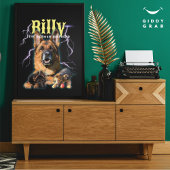 トレンディーのパーソナライズされたBootleg Dog写真90s ポスター