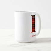 トレンディーのプレッドレターIモノグラム名クリスマス コーヒーマグカップ (正面右)