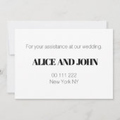 トレンディーのミニマリスト活字体 サンキューカード (裏面)