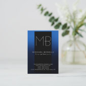 トレンディーのモダンぽちゃりと青い名刺 名刺 (スタンド正面)