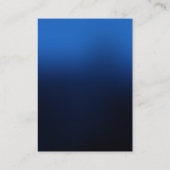 トレンディーのモダンぽちゃりと青い名刺 名刺 (裏面)