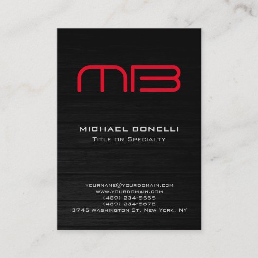 トレンディーのモダン丸い木の背景名刺 名刺 (正面)