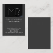 トレンディーのモダン丸い灰色の名刺 名刺 (正面/裏面)