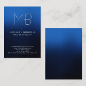 トレンディーのモダン濃い青の名刺 名刺 (正面/裏面)