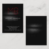 トレンディーの丸い黒い灰色の赤いパターン名刺 名刺 (正面/裏面)