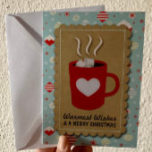 トレンディーの休日"暖かい願い"クリスマスカード シーズンカード