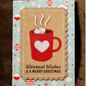 トレンディーの休日"暖かい願い"クリスマスカード シーズンカード