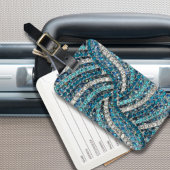 トレンディーの円錐形の幾何線灰色の青いラインストン ラゲッジタグ