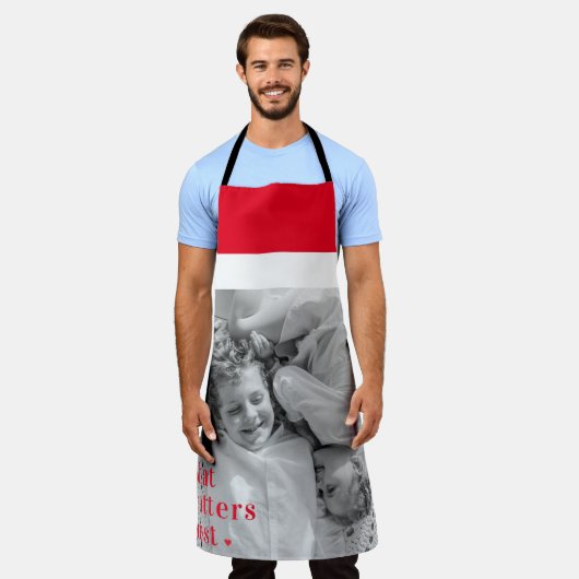 トレンディーの写真と最も重要なRedQuote前向きの内容 エプロン (着用した状態)