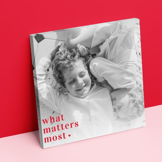 トレンディーの写真と最も重要なRedQuote前向きの内容 キャンバスプリント