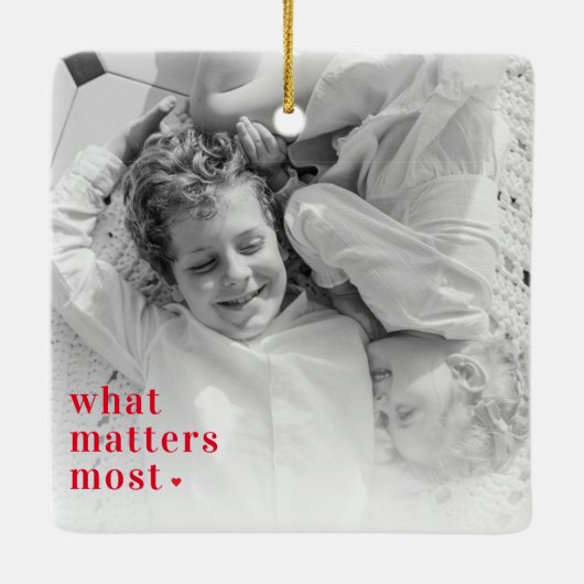 トレンディーの写真と最も重要なRedQuote前向きの内容 セラミックオーナメント (裏面)