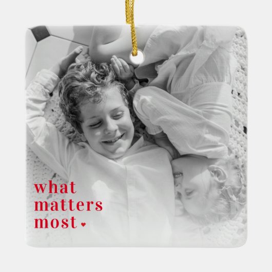 トレンディーの写真と最も重要なRedQuote前向きの内容 セラミックオーナメント (正面)