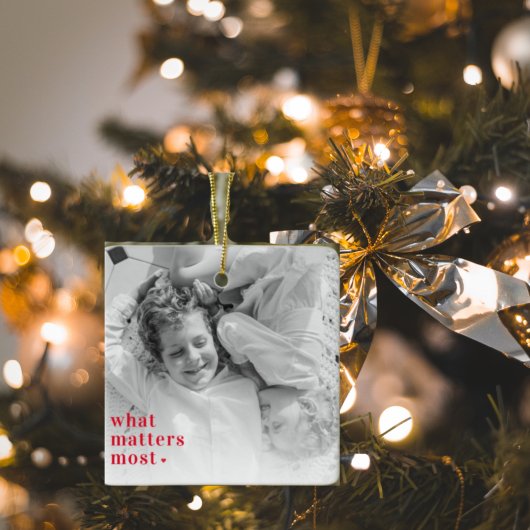 トレンディーの写真と最も重要なRedQuote前向きの内容 セラミックオーナメント