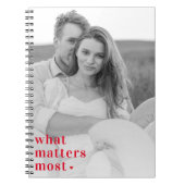 トレンディーの写真と最も重要なRedQuote前向きの内容 ノートブック (正面)