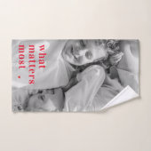 トレンディーの写真と最も重要なRedQuote前向きの内容 ハンドタオル (ハンドタオル)