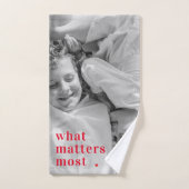 トレンディーの写真と最も重要なRedQuote前向きの内容 ハンドタオル (ハンドタオル)