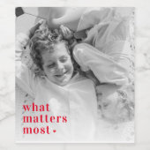 トレンディーの写真と最も重要なRedQuote前向きの内容 ワインラベル (シングルラベル)