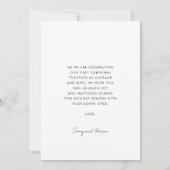 トレンディーの初めてのクリスマスを写真のMr & Mrs 招待状 (裏面)